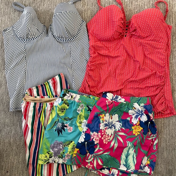 Colorful Swimwear and Skirt Set - Picture 1 of 2